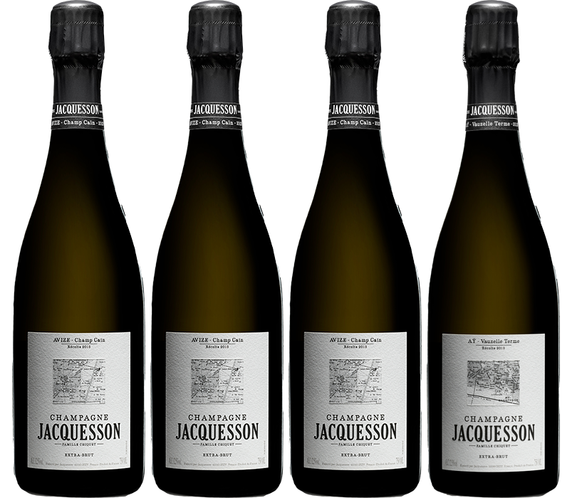 Champagne Jacquesson - Coffret (3 x Avize Champ Cain, 1 x Ay Vauzelle Terme NM) - Champagne